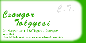 csongor tolgyesi business card